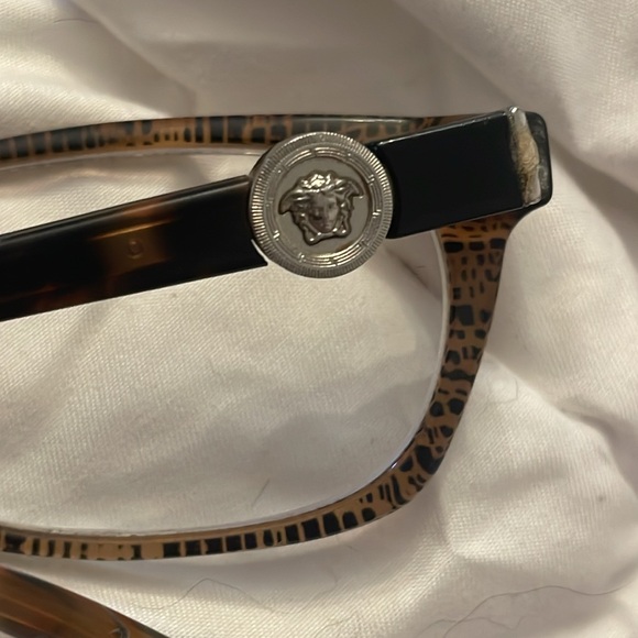 Versace 3164 991 Spotted Brown Black Cat Eye Eyeglasses Frames 53-16 135 Italy - Picture 6 of 8